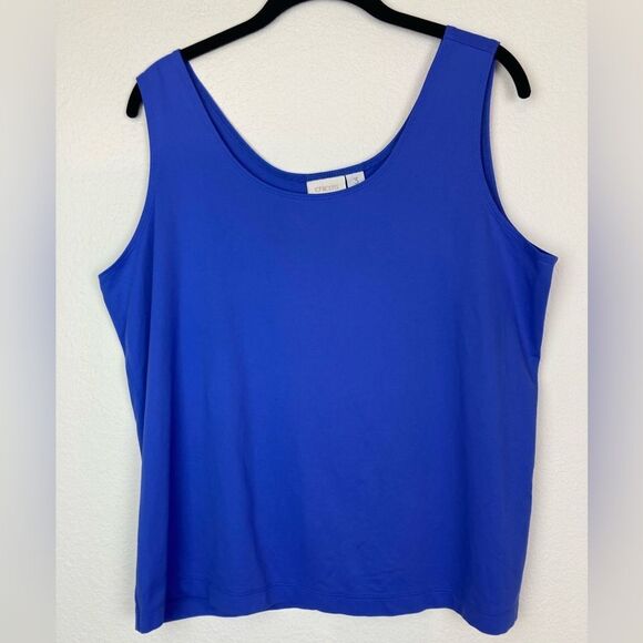 Chicos Deep Periwinkle stretchy tank top - Picture 1 of 4